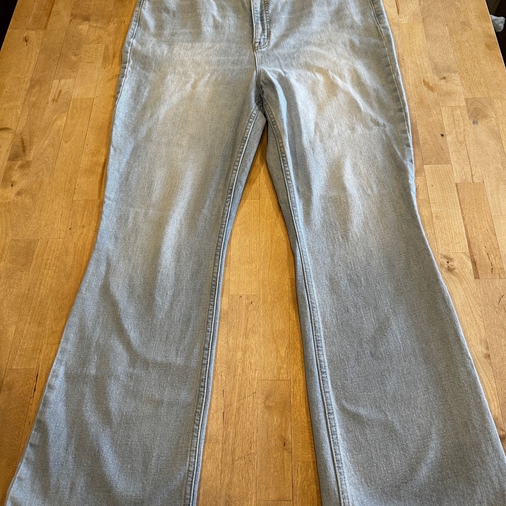 Old Navy Blue Flare Wide Leg Jeans